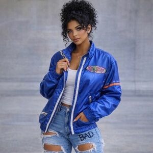 💙🧡 SUPER RARE Vintage Tommy Racing Jacket 🧡💙